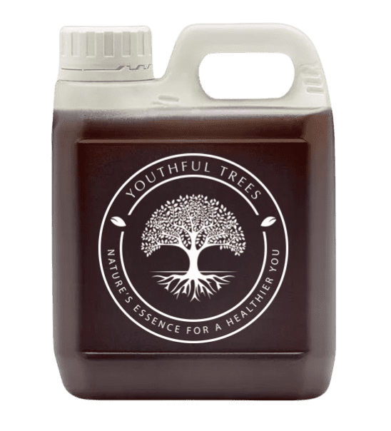 a plastic container with a brown liquid in it